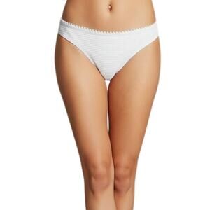Shoshanna Textured Swim Bikini Bottom in White Women Size XS NWT